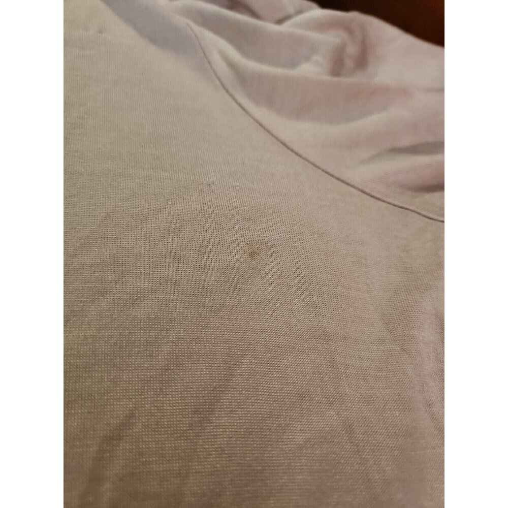 WinterSilks Women's Short Sleeve Top Floral Neck Silk Blend Dusty Pink Sz Small - Picture 9 of 10